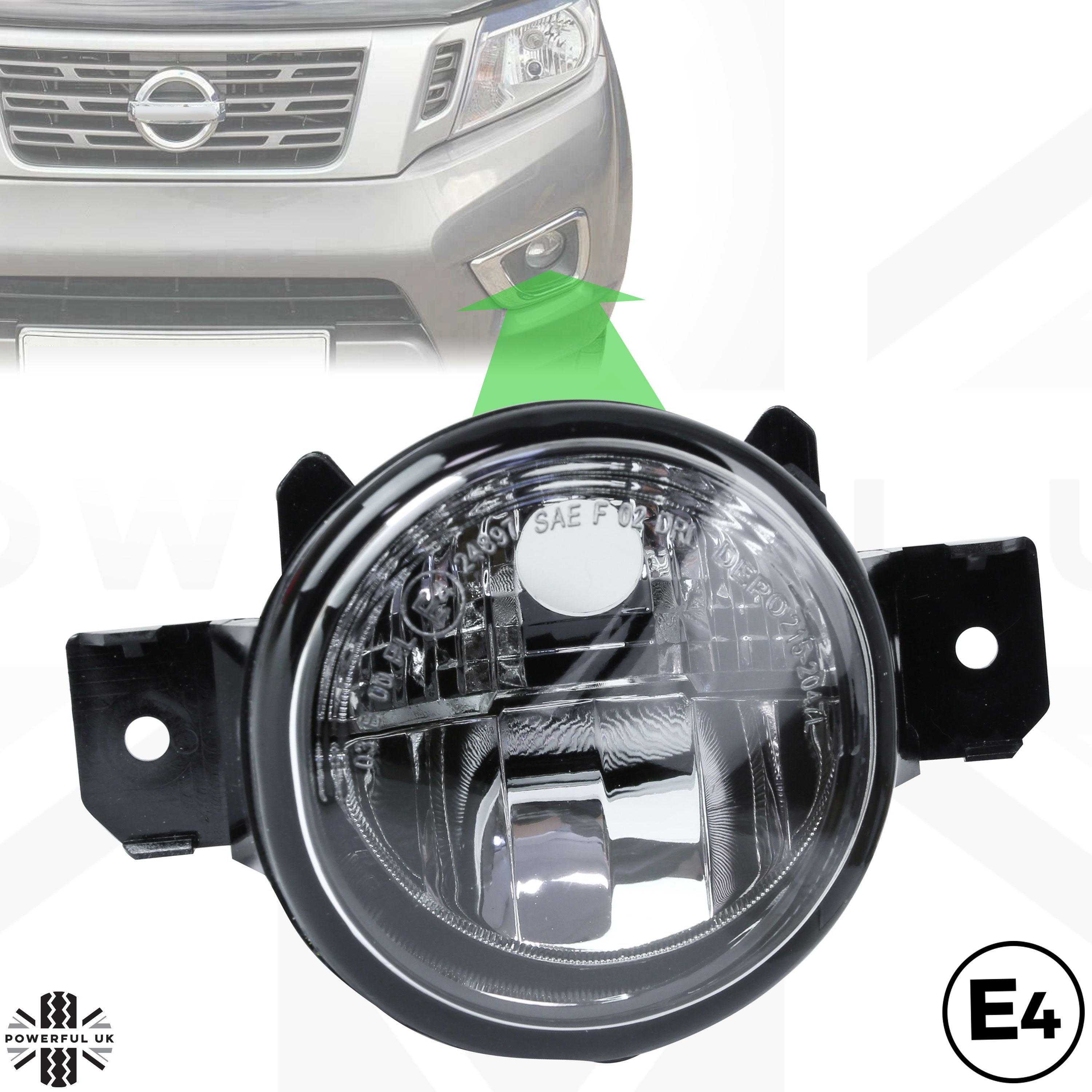 Fog Light (Single Function DRL) for Nissan Navara NP300 - Left – Powerful UK