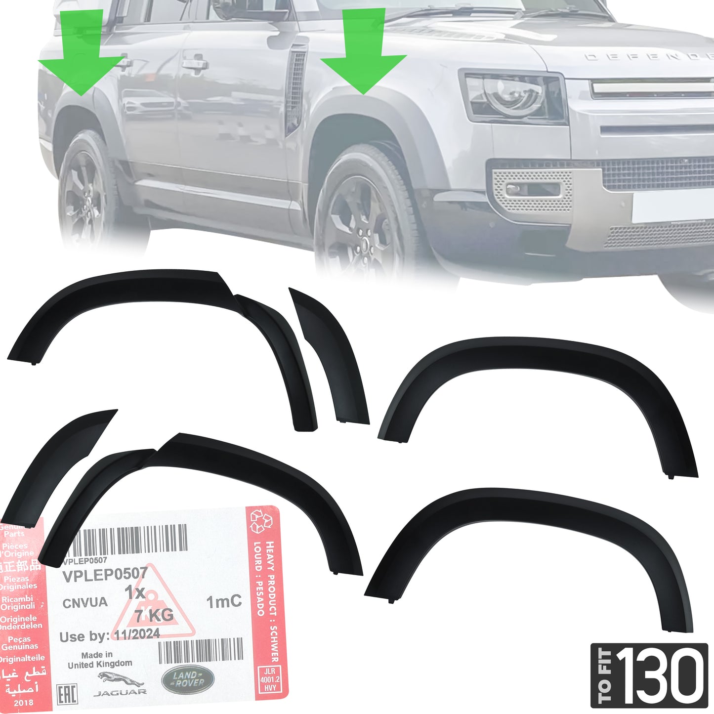 Extended Wheel Arch Set - Genuine - for Land Rover Defender L663 (130 model)