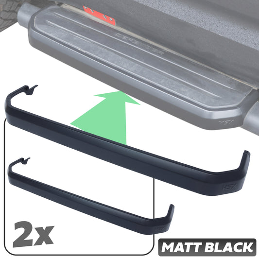 2x Side Step Covers (Smooth Finish) for Land Rover Defender L663 (90) - Matt Black