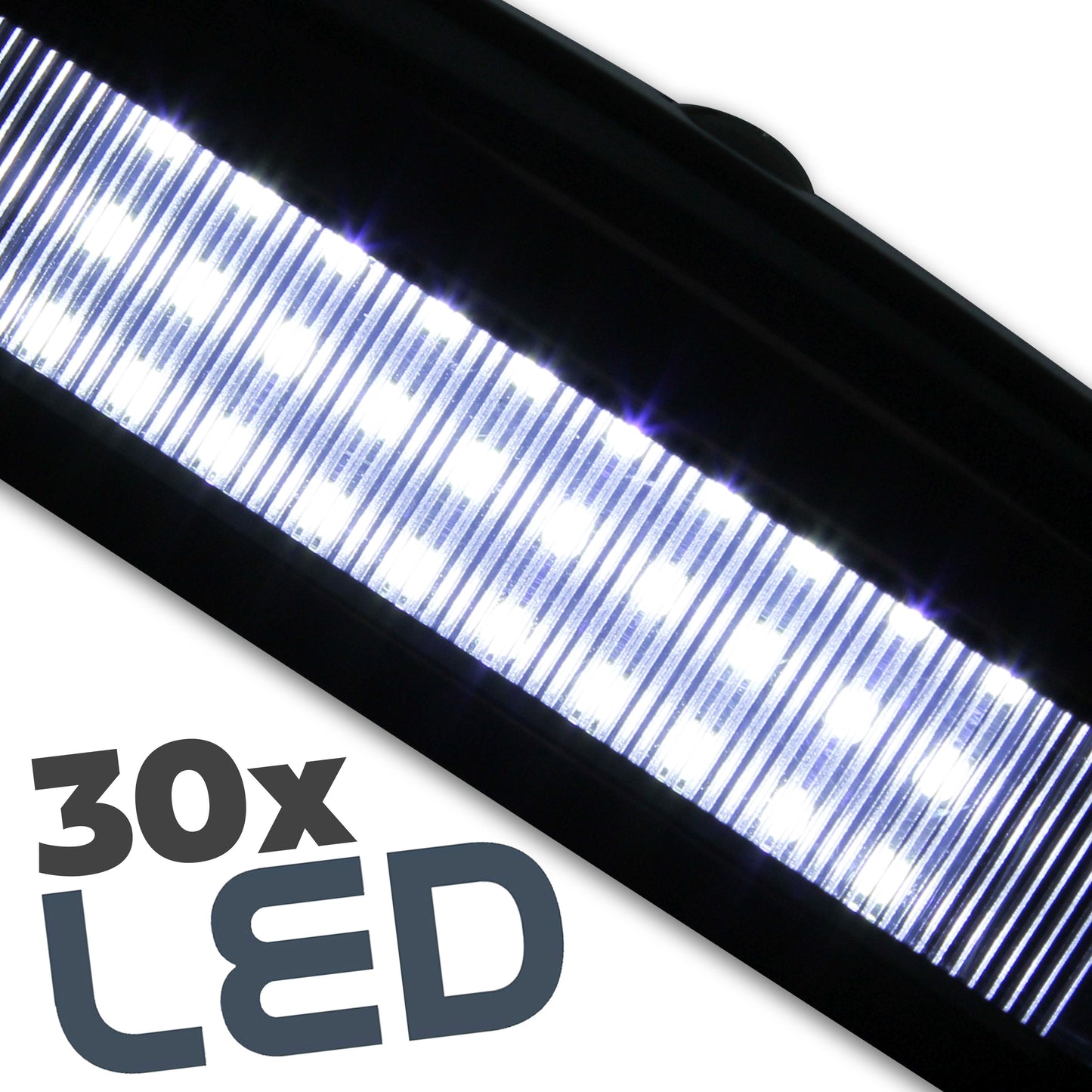 LED Rear Number Plate Light - Black Plastic - for Land Rover Defender