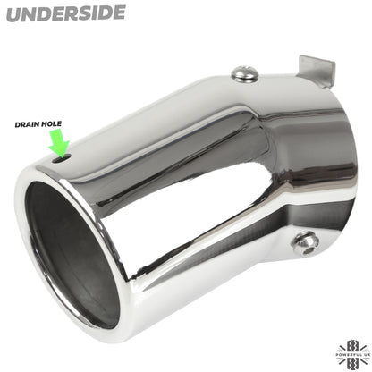 Exhaust Tips for Land Rover Defender L663 (for 65mm exhaust) - Stainless