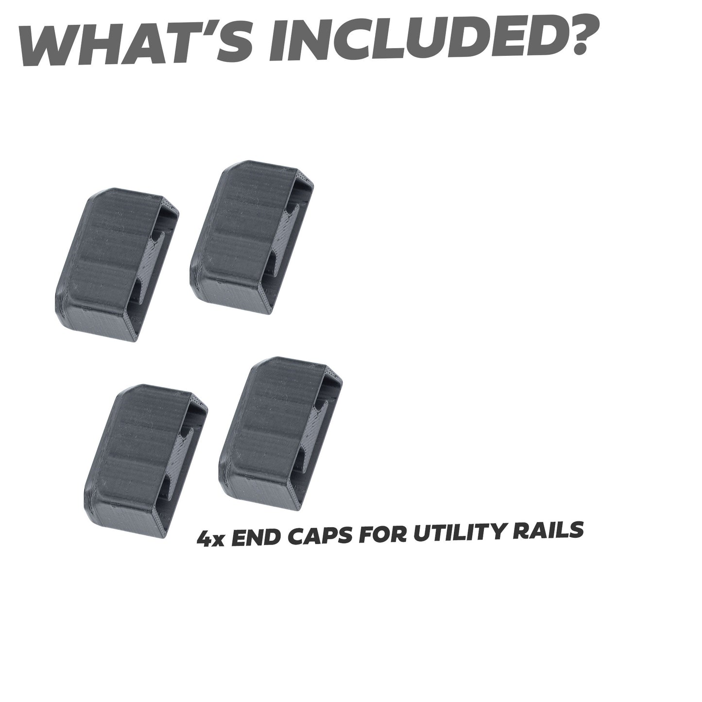 4x End Caps for Utility Rails