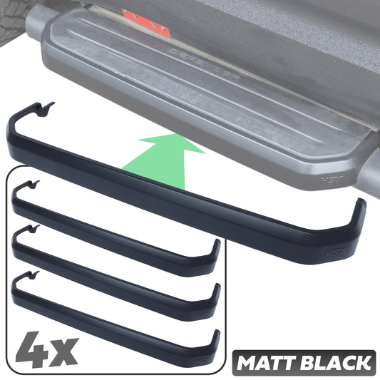 4x Side Step Covers (Smooth Finish) for Land Rover Defender L663 (110/130) - Matt Black