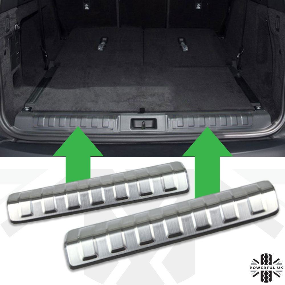 Boot Step Inserts in Bright Stainless for Land Rover Discovery 5