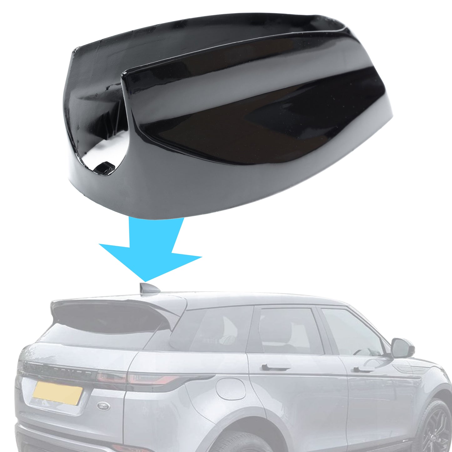 Aftermarket Gloss Black Roof Aerial Cover for Range Rover Evoque 2019+