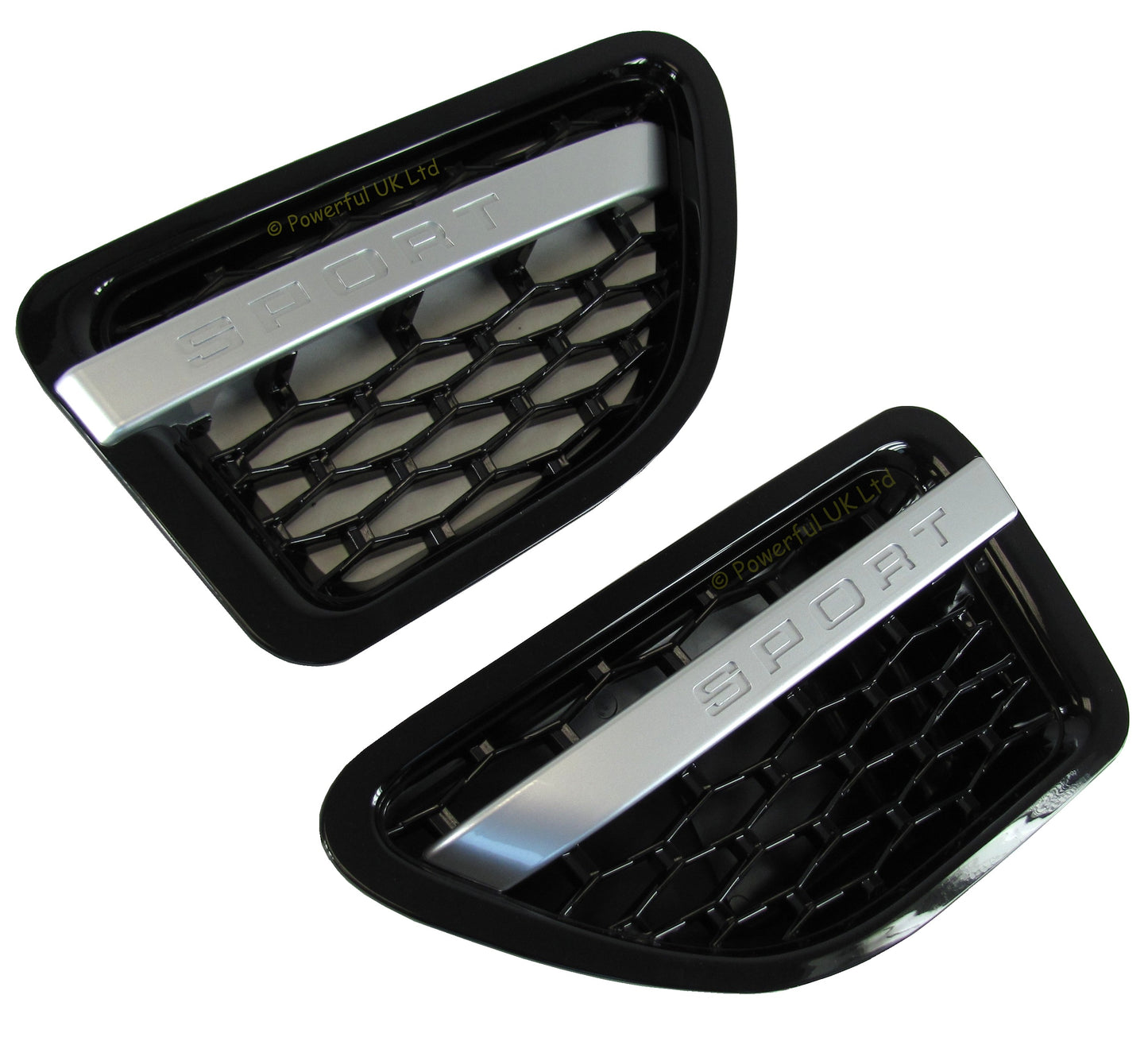 Side Vents - Black/Silver/Black for Range Rover Sport 2005