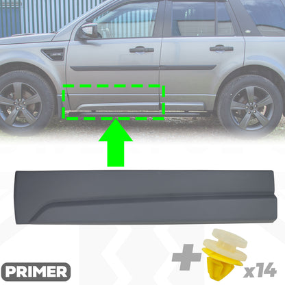 HST/Dynamic Lower Door Moulding in Primer - Front Left Door - for Land Rover Freelander 2