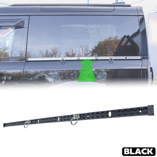 Black Anodised Utility Side Rail for Land Rover Defender L663 90 - Left Kit