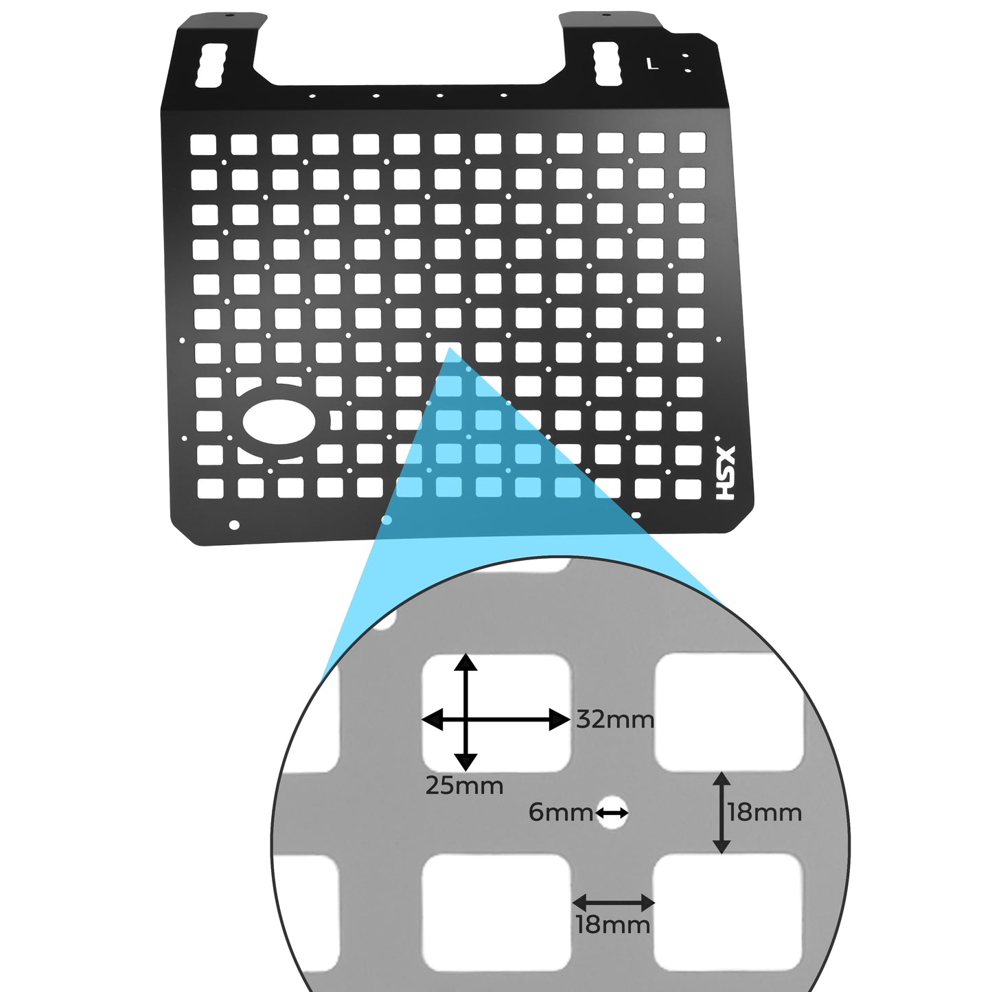 Molle Plate Kit - Grid Design - PAIR - for Land Rover Defender L663(110)