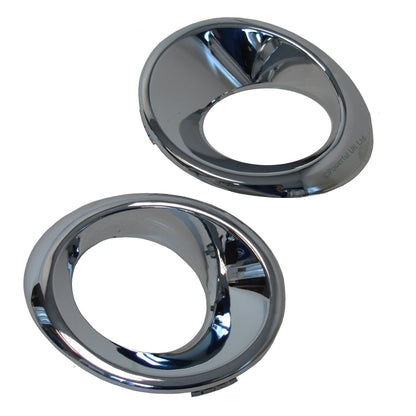 Chrome Fog Lamp bezel surrounds for Land Rover Freelander 1 2004-07 facelift