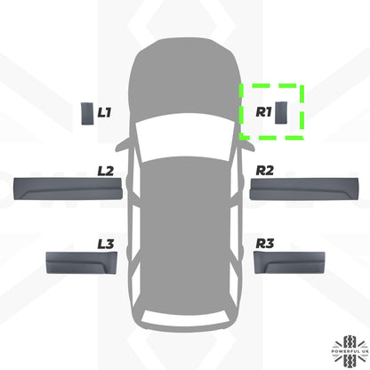 HST/Dynamic Lower Door Moulding in Primer - Front Right Small Section - for Land Rover Freelander 2