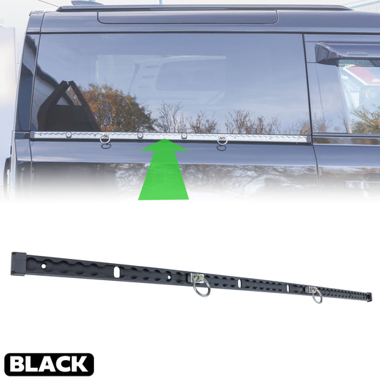 Black Anodised Utility Side Rail for Land Rover Defender L663 90 - Right Kit