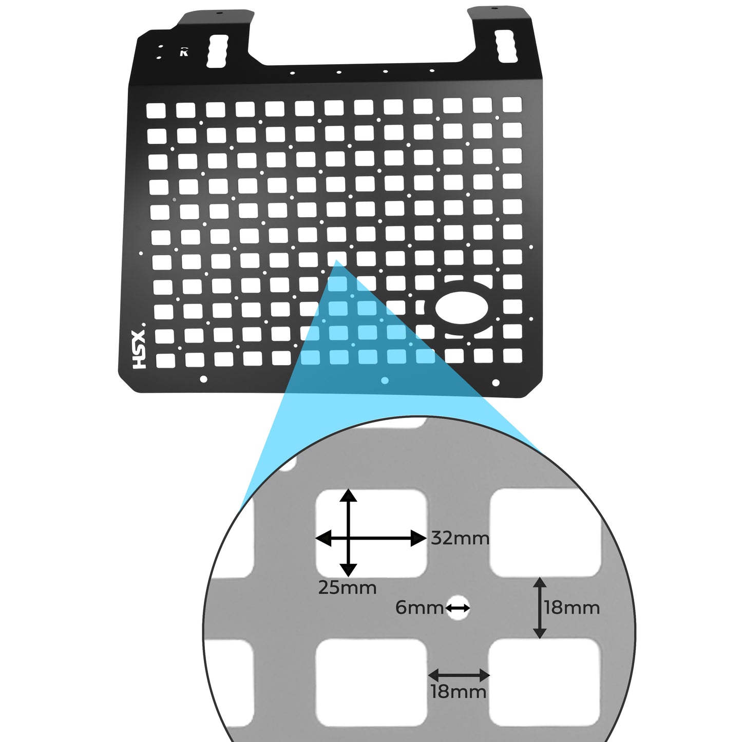 Molle Plate Kit - Grid Design - RH - for Land Rover Defender L663(110)