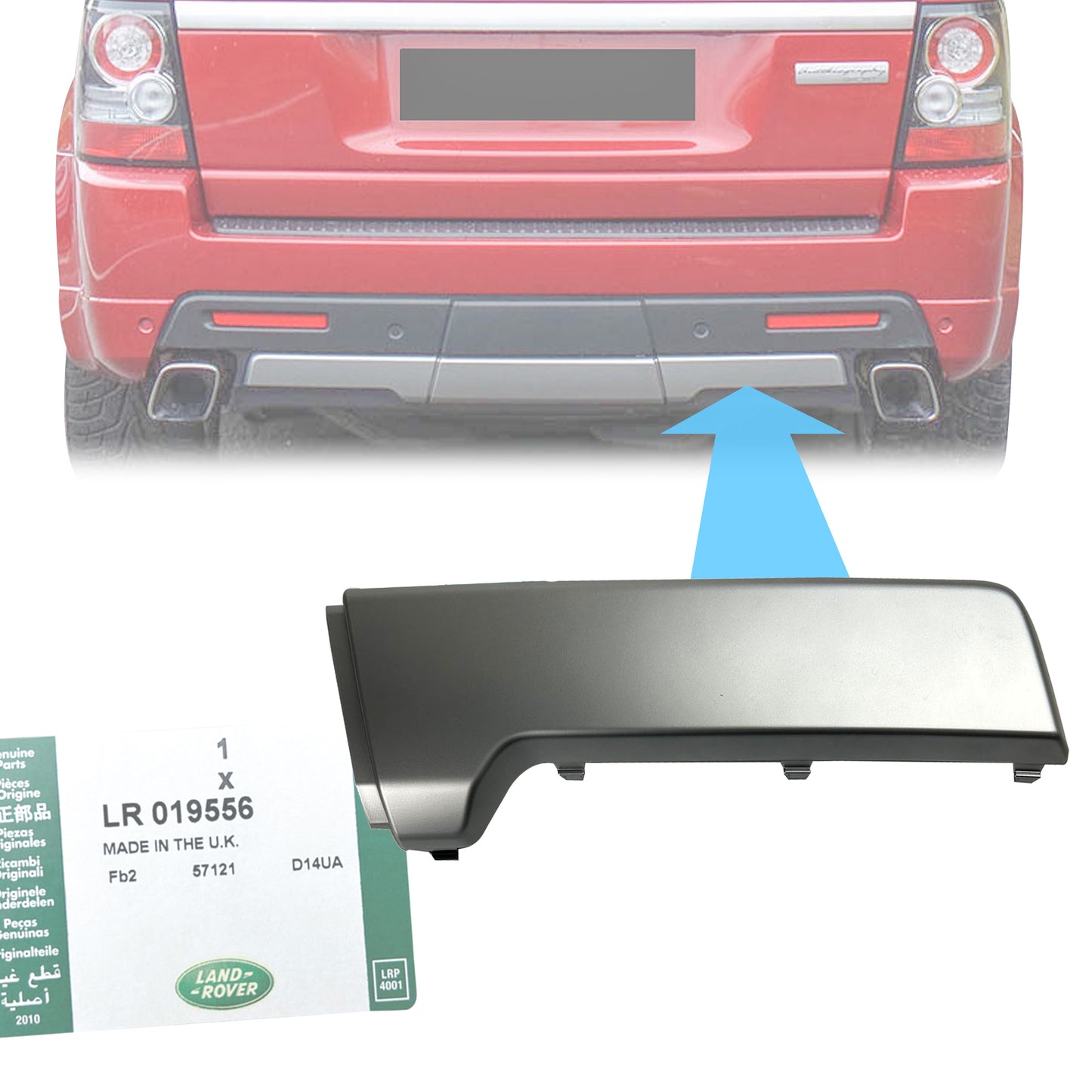 Genuine Bumper Insert for Range Rover Sport Autobiography Rear Bumper - Right