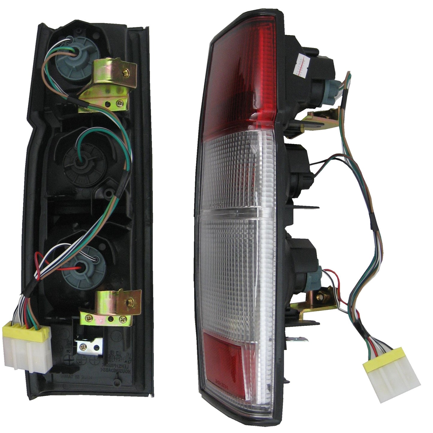 Rear Light - RED/CLEAR/CLEAR (36cm Tall) - RH - for Nissan Navara D21