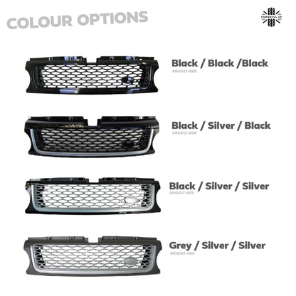 Grey & Silver "Autobiography Style" grille to fit Range Rover Sport 2010 on