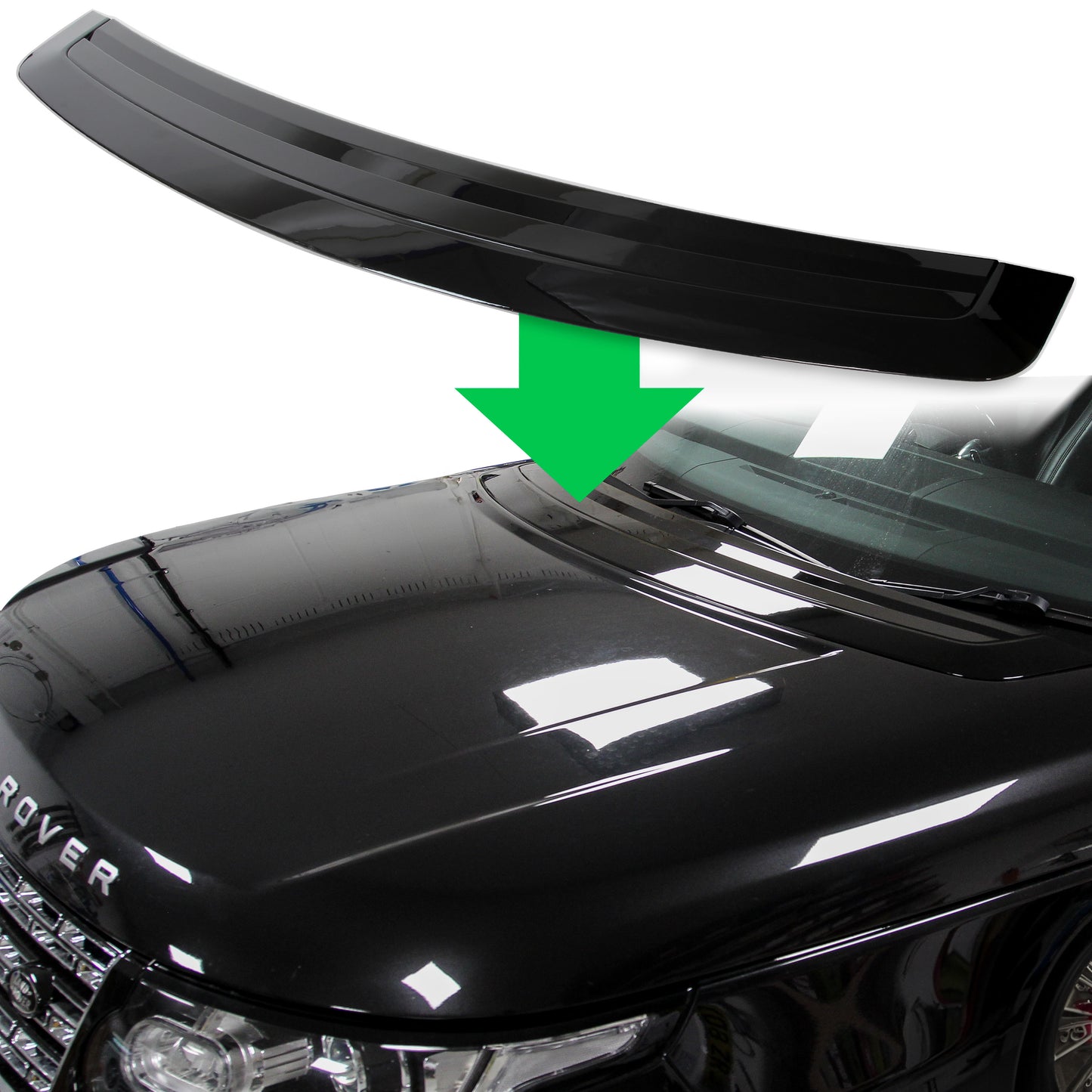 Bonnet Vent Trim - Aftermarket - Gloss Black for Range Rover L405