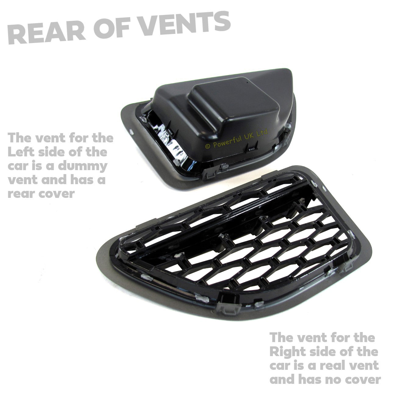 Side Vents - Full Black for Range Rover Sport 2005