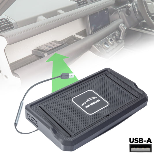 Passenger Side Wireless Phone Charging Tray for Land Rover Defender L663 (USB-A)