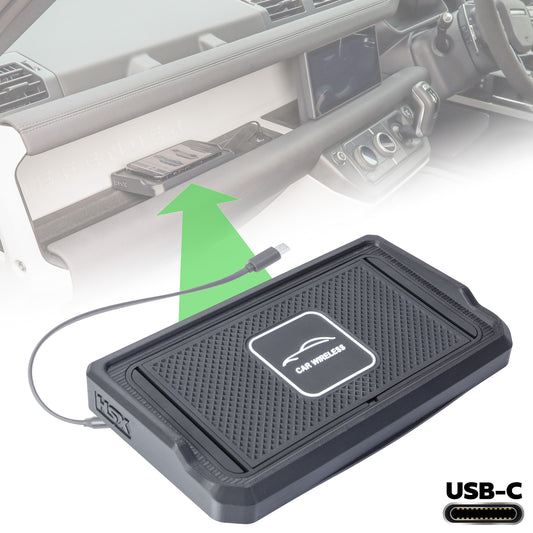 Passenger Side Wireless Phone Charging Tray for Land Rover Defender L663 (USB-C)