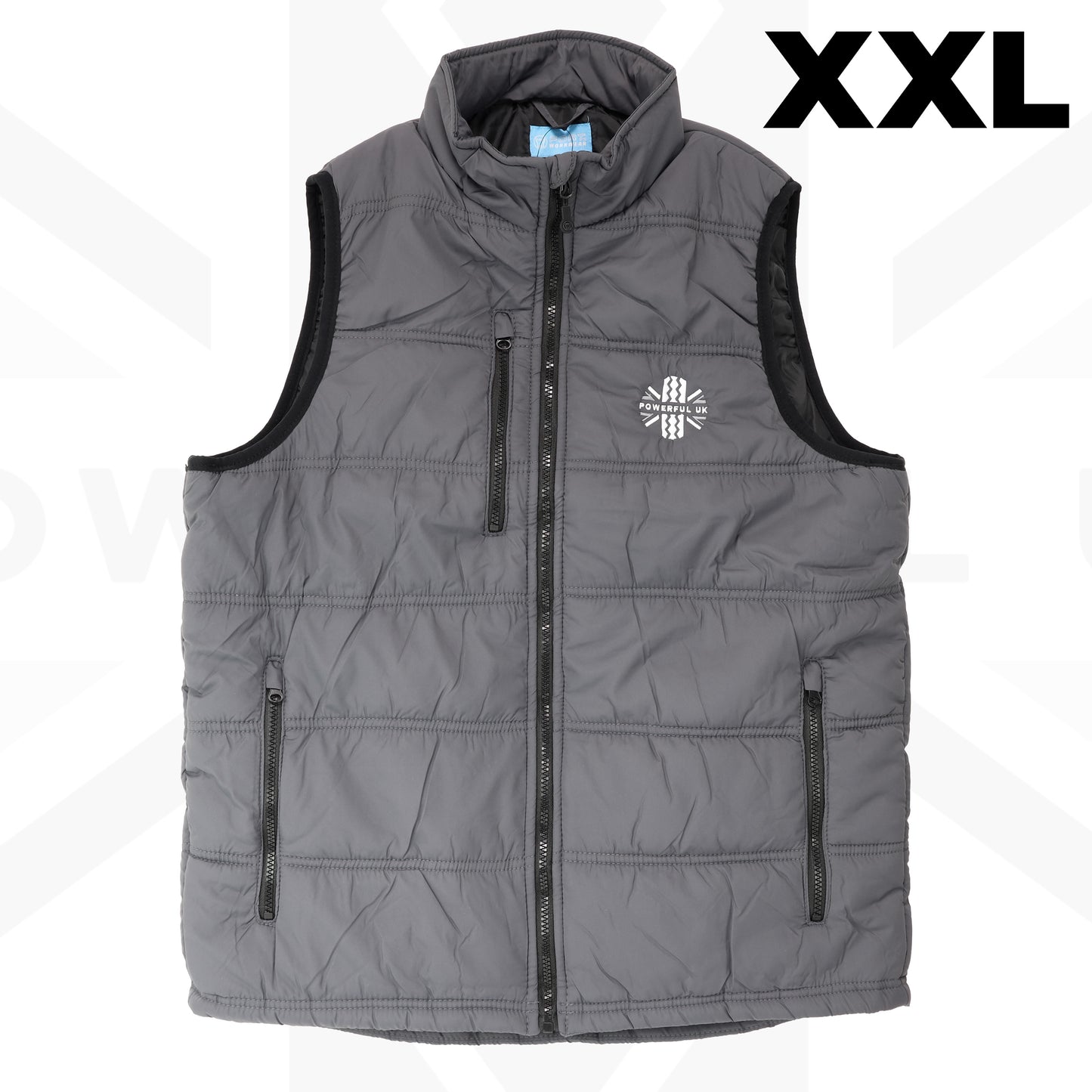 Embroidered Bodywarmer Powerful UK Ltd "Merch" - Grey - XXL