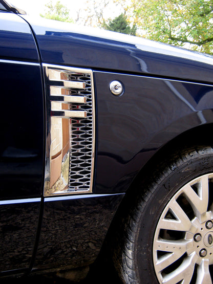 Side Vents - Chome / Chrome Mesh for Range Rover L322