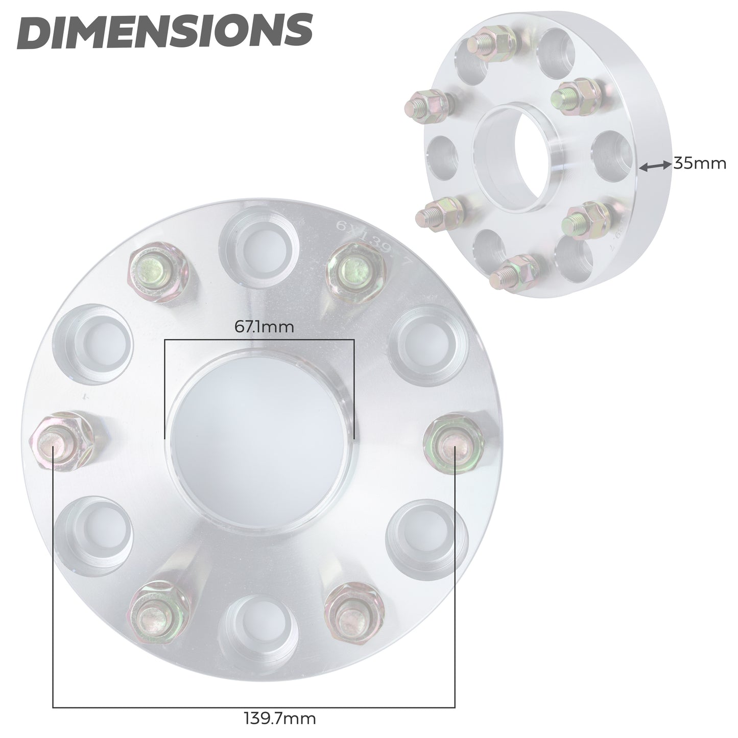 35mm Wheel Spacers - 4pc for Mitsubishi L200