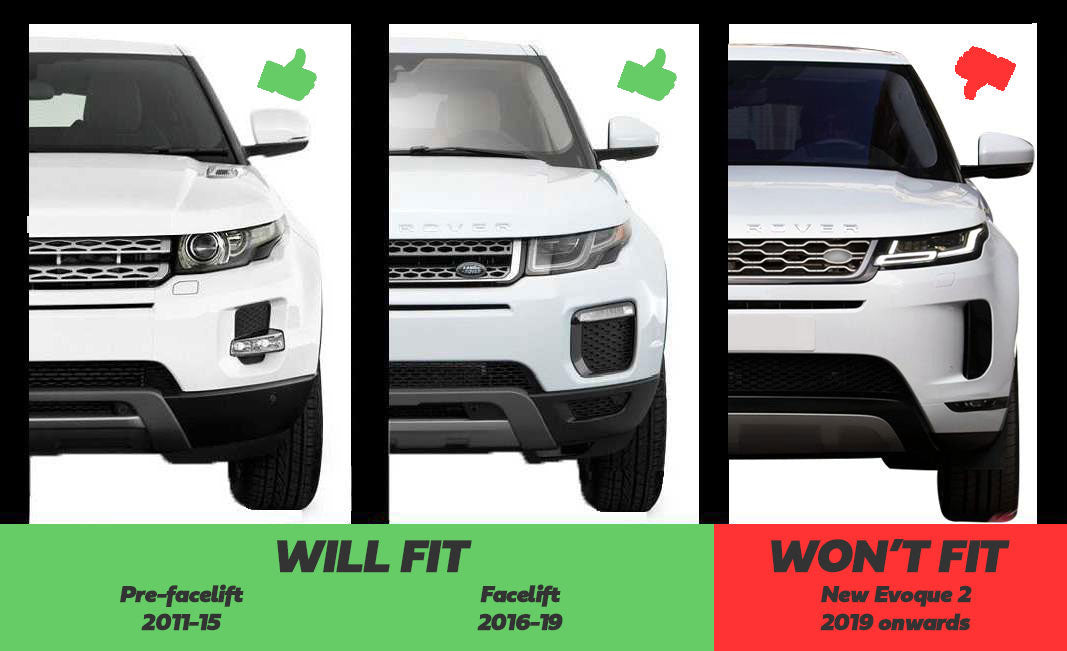 Front Lettering Template for Range Rover Evoque (2011-19)