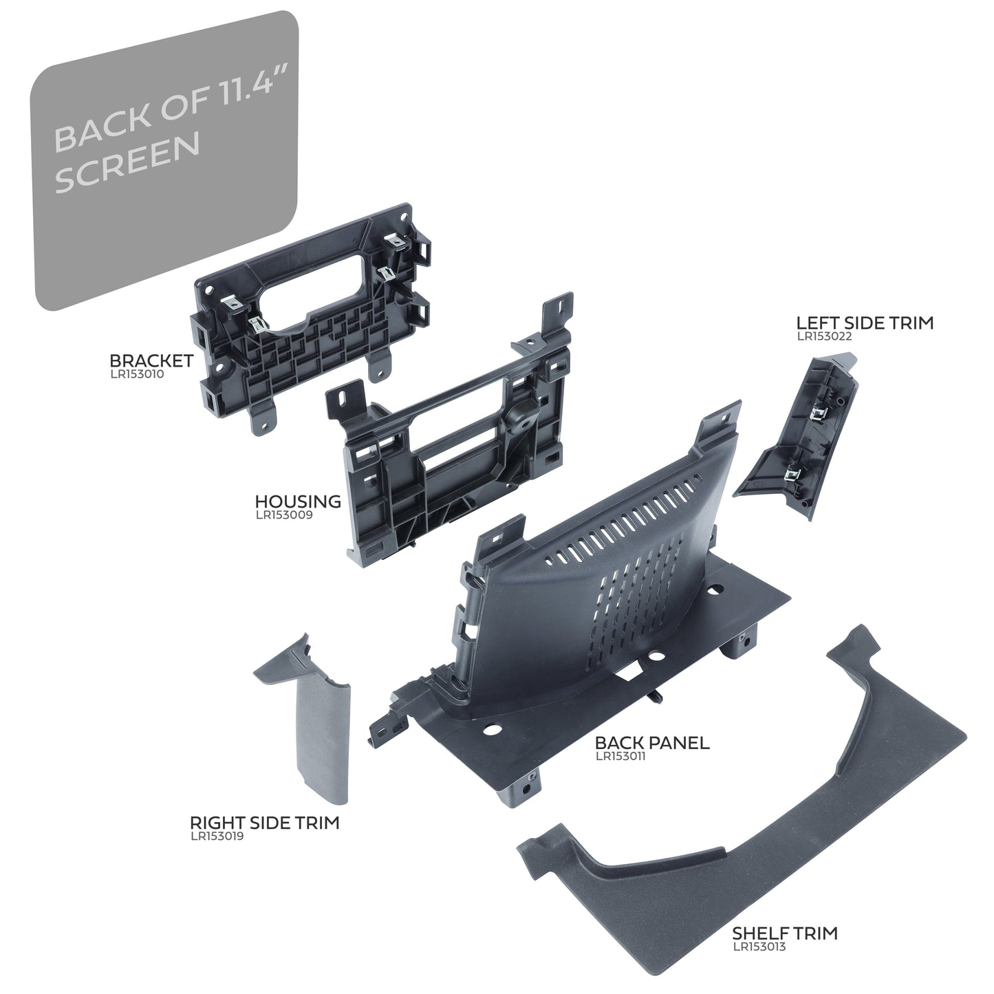 Genuine Bracket Kit for 11.4" Infotainment Screen for Land Rover Defender L663