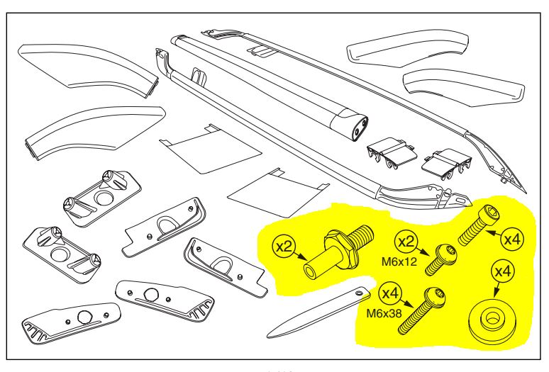 Genuine Fitting Kit for Land Rover Freelander 2 Roof Rails