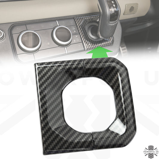 Gear Selector Surround Trim - Carbon Fibre - for Land Rover Defender L663