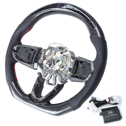Multi-Function Display Steering Wheel - Carbon Fibre + Sports Grip for BMW Mini F54,F55,F56