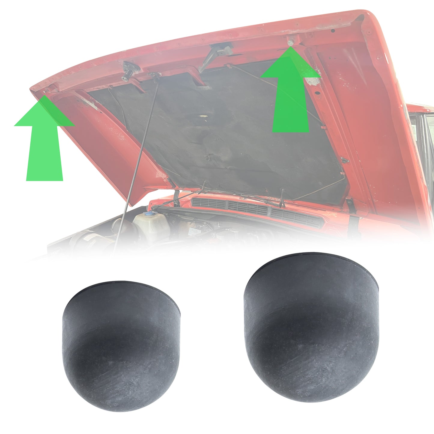 2x Rubber Bonnet Bump Stops for Range Rover Classic