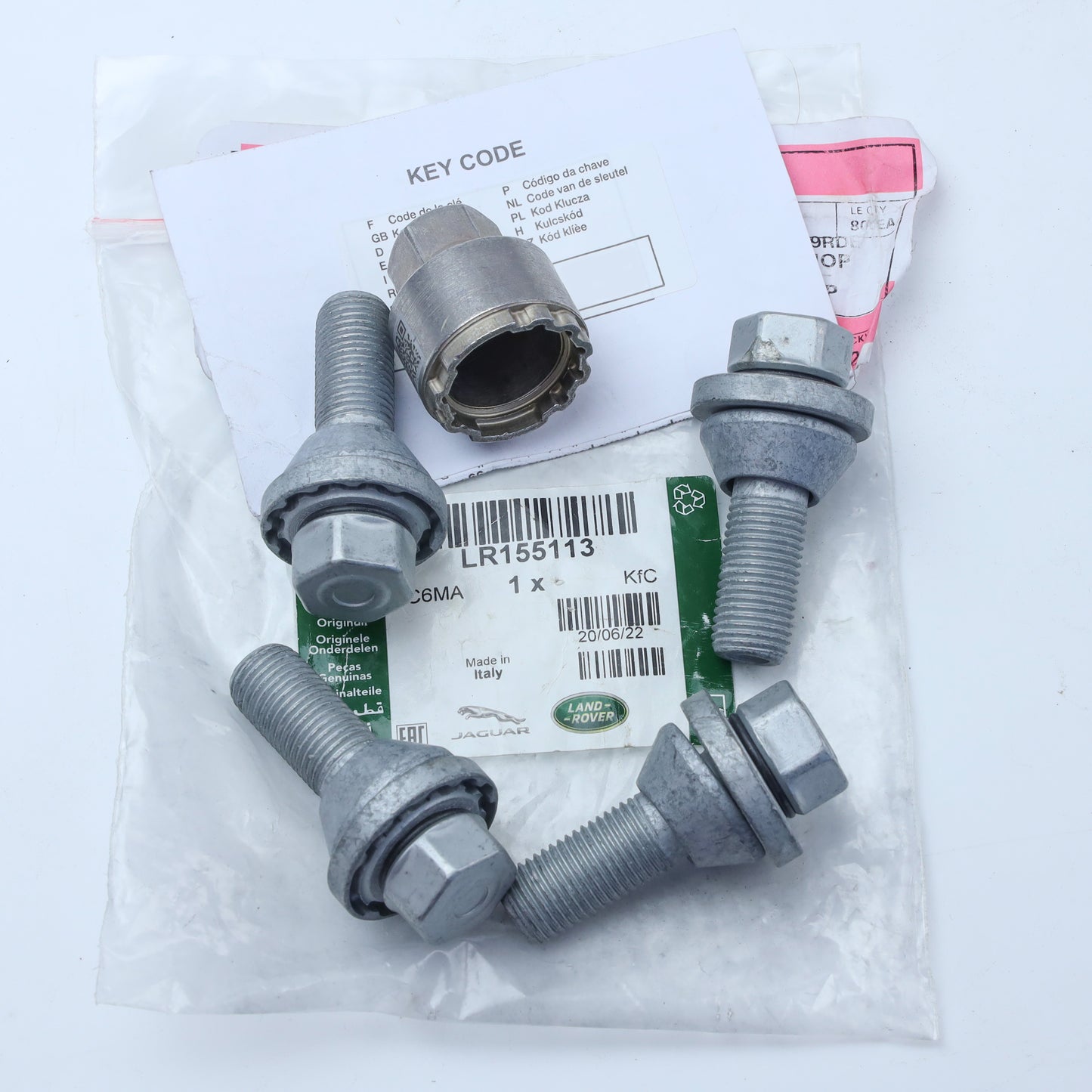 Locking Wheel Bolt Set (Genuine) for Range Rover L460