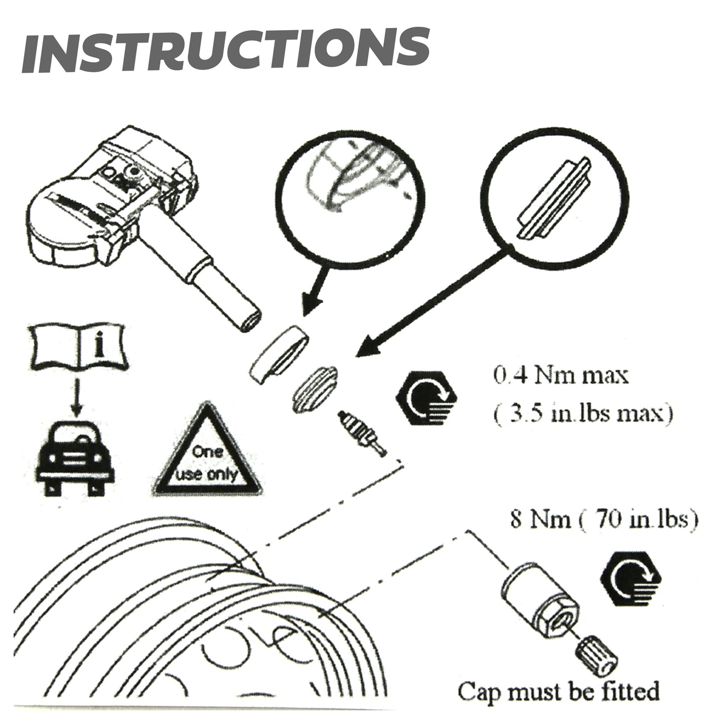 Tyre Pressure Monitoring System (TPMS) Sensor x1 for Land Rover Discovery 5 - Genuine