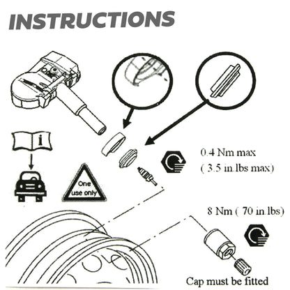 Tyre Pressure Monitoring System (TPMS) Sensor x1 for Land Rover Freelander 2 - Genuine