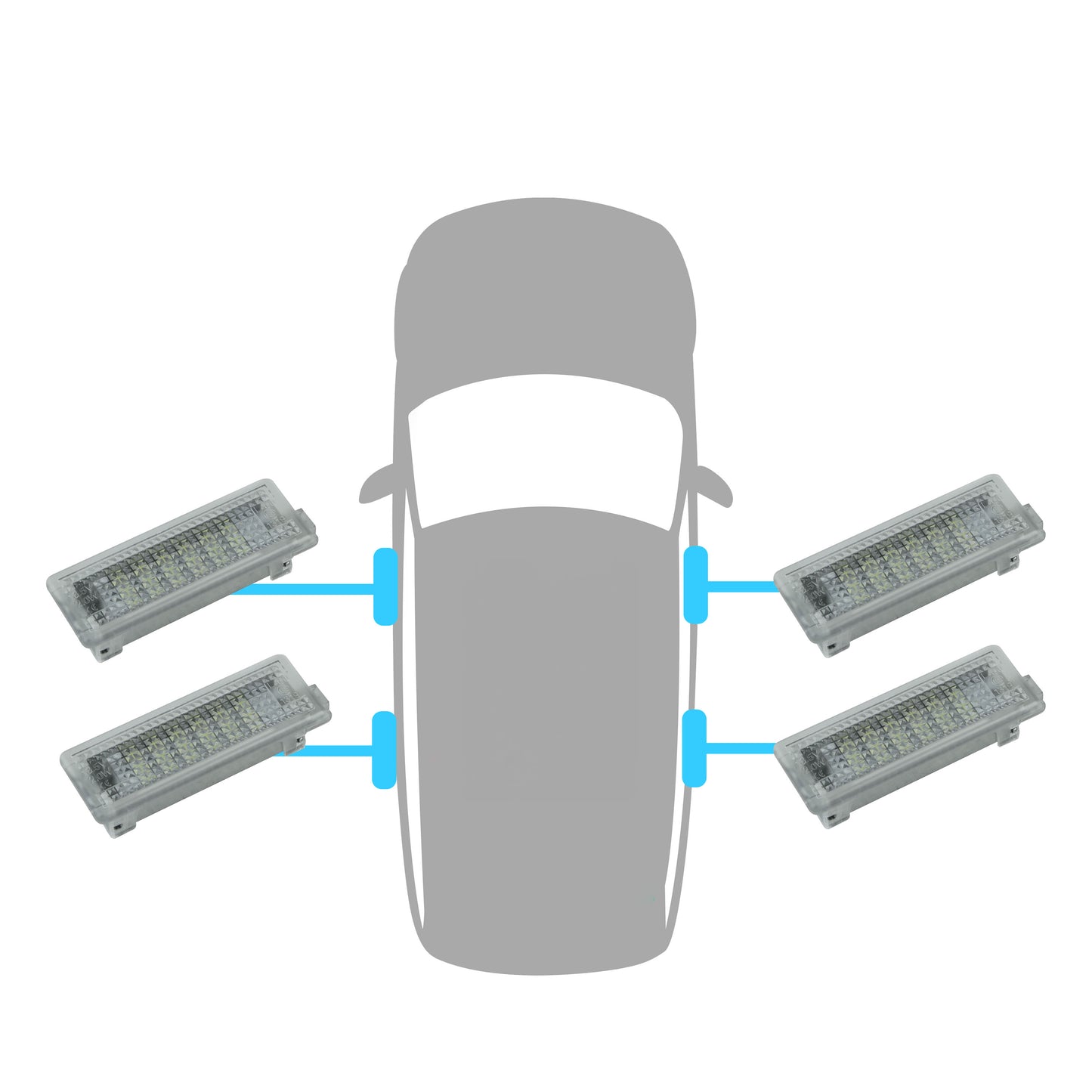 BLUE LED Door Courtesy Lights for Range Rover L322 (4pc)