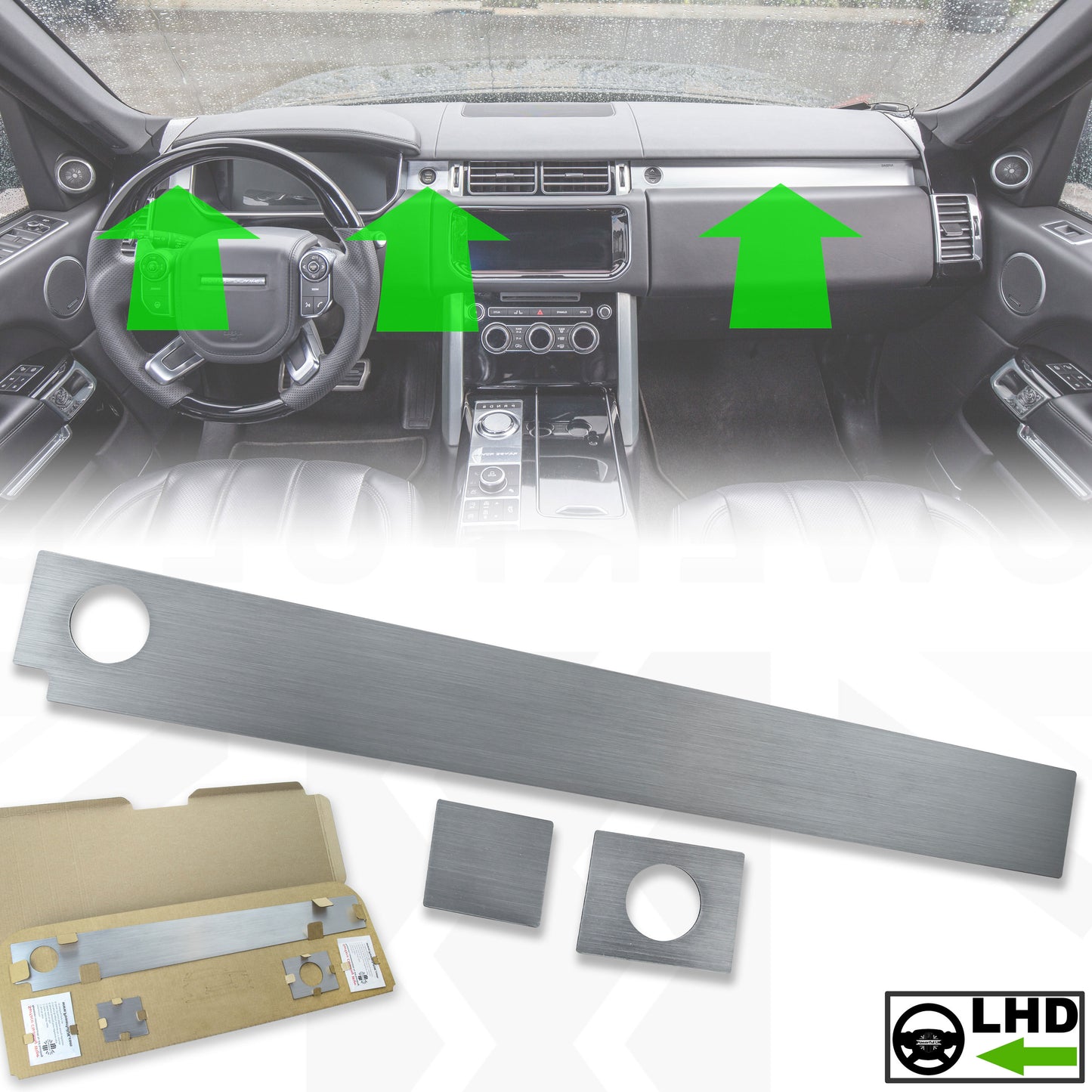 Dash Insert Upgrade Kit for Range Rover L405 (LHD) -  Brushed Aluminium