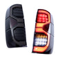 Full LED Smoked Rear Lights for Toyota Hilux Mk6/7 - Design 2