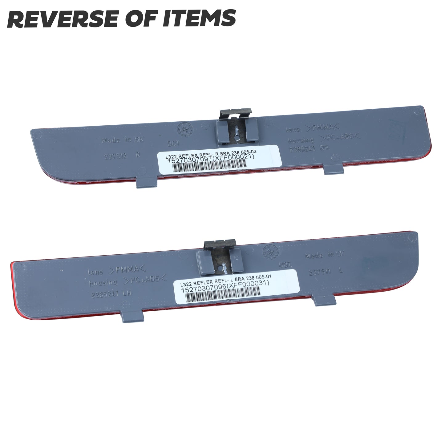 Rear Bumper Reflectors for Range Rover L322 - Genuine - PAIR