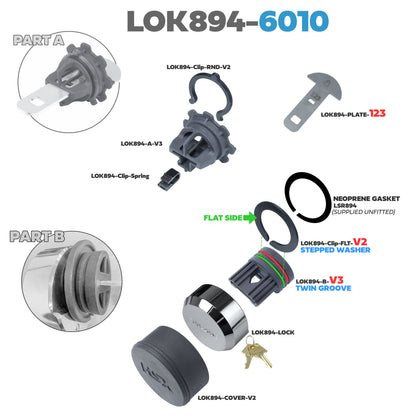 Lock Kit for 6010 Spare Wheel on Land Rover Defender L663