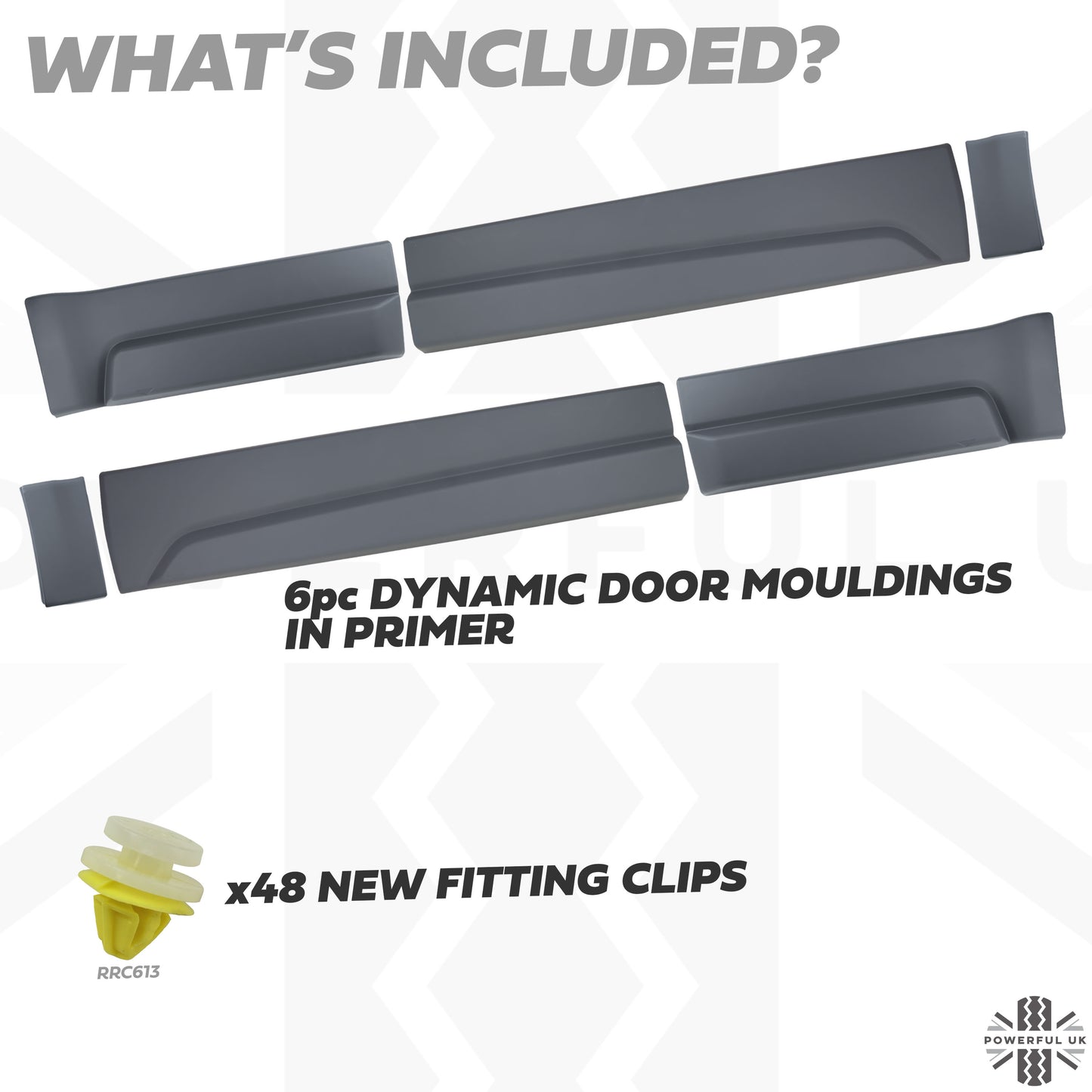 HST/Dynamic Lower Door Moulding 6pc Kit in Primer for Land Rover Freeelander 2