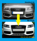 RS Style Front Grille - Black - for Audi A4 B8 (2009-12)