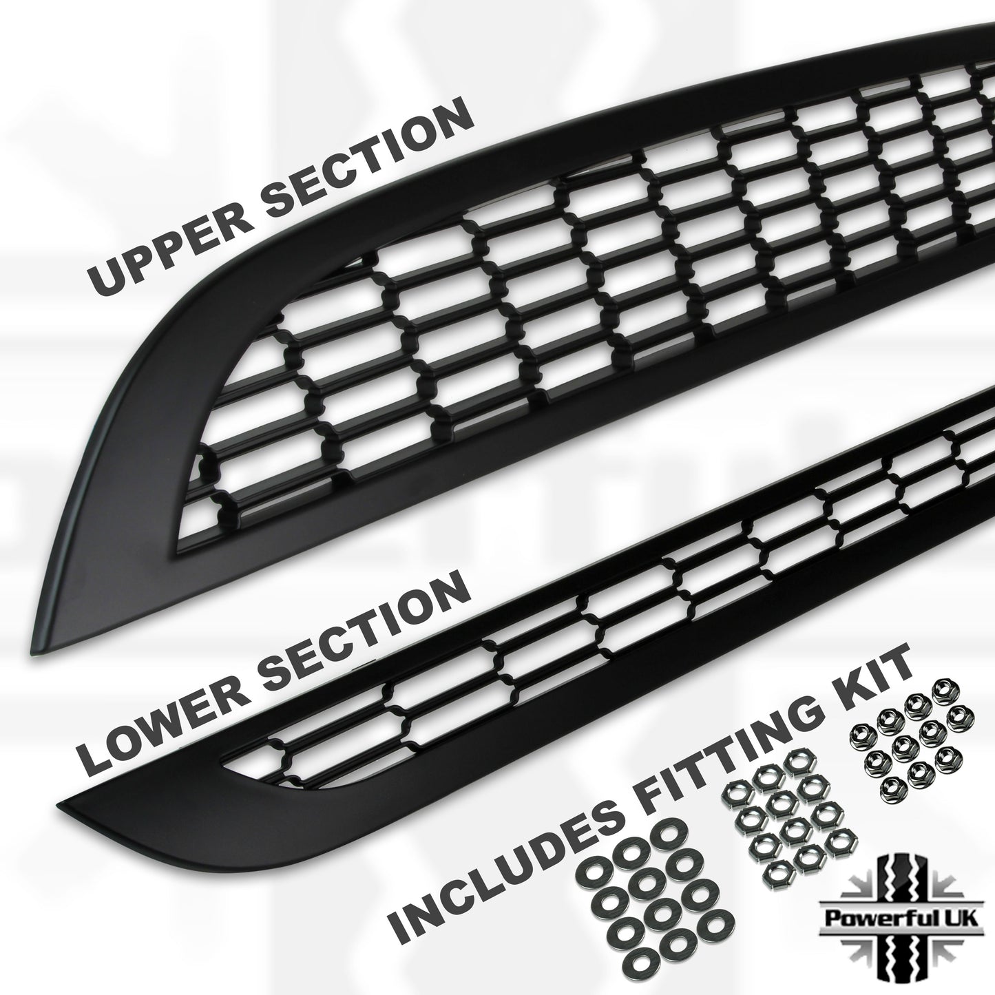 Front Grille Kit 2001-06 - Matt Black Mesh - for BMW Mini