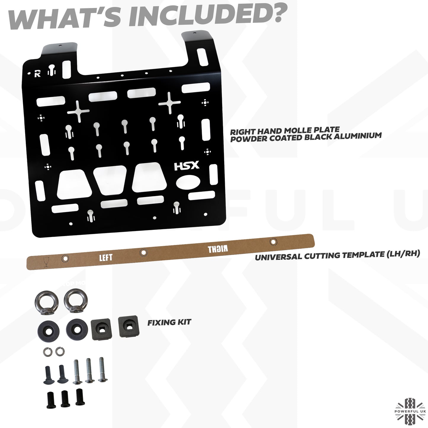 Molle Plate Kit - Mix Design - RH - for Land Rover Defender L663 (110 Model )