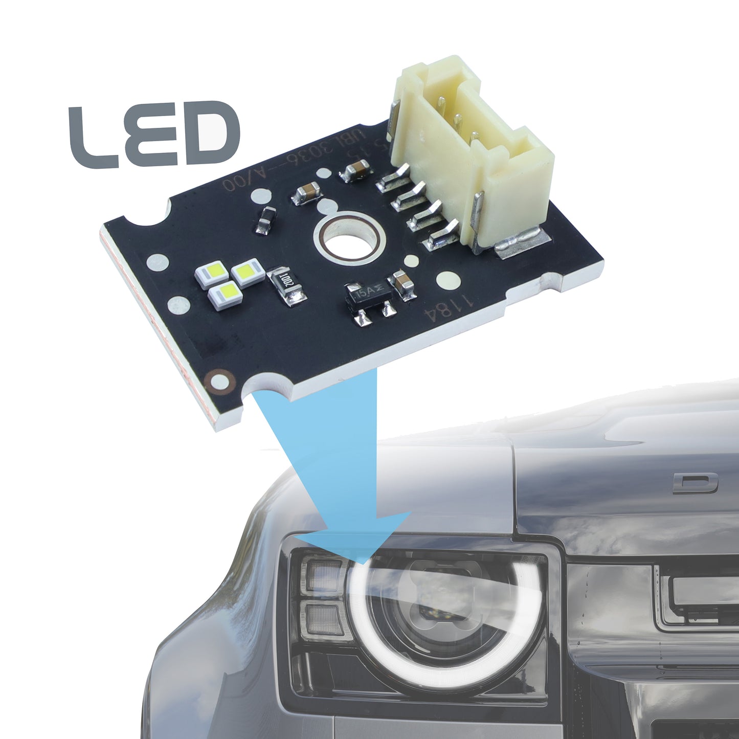 Headlight Signature Halo LED Moudule for Land Rover Defender L663