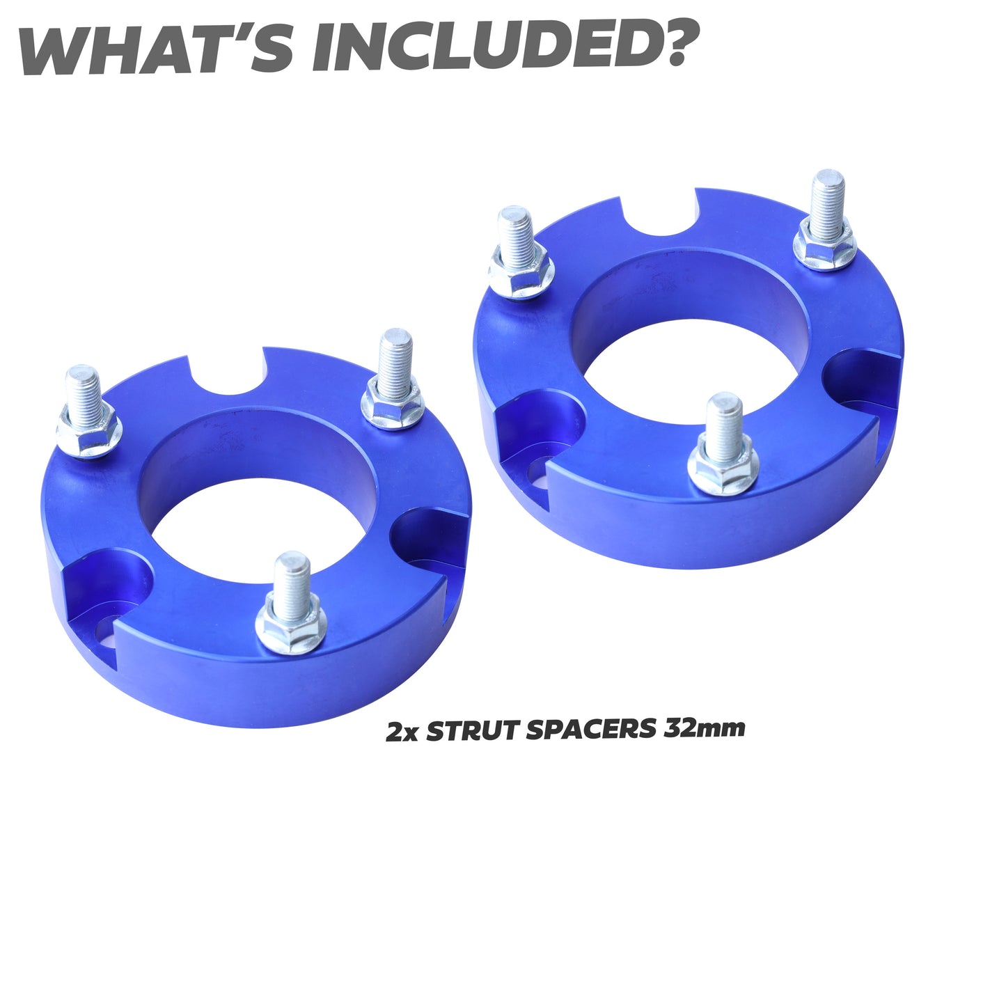 2pc Alloy Strut Spacer - 32mm for Toyota Hilux Mk6/Mk7