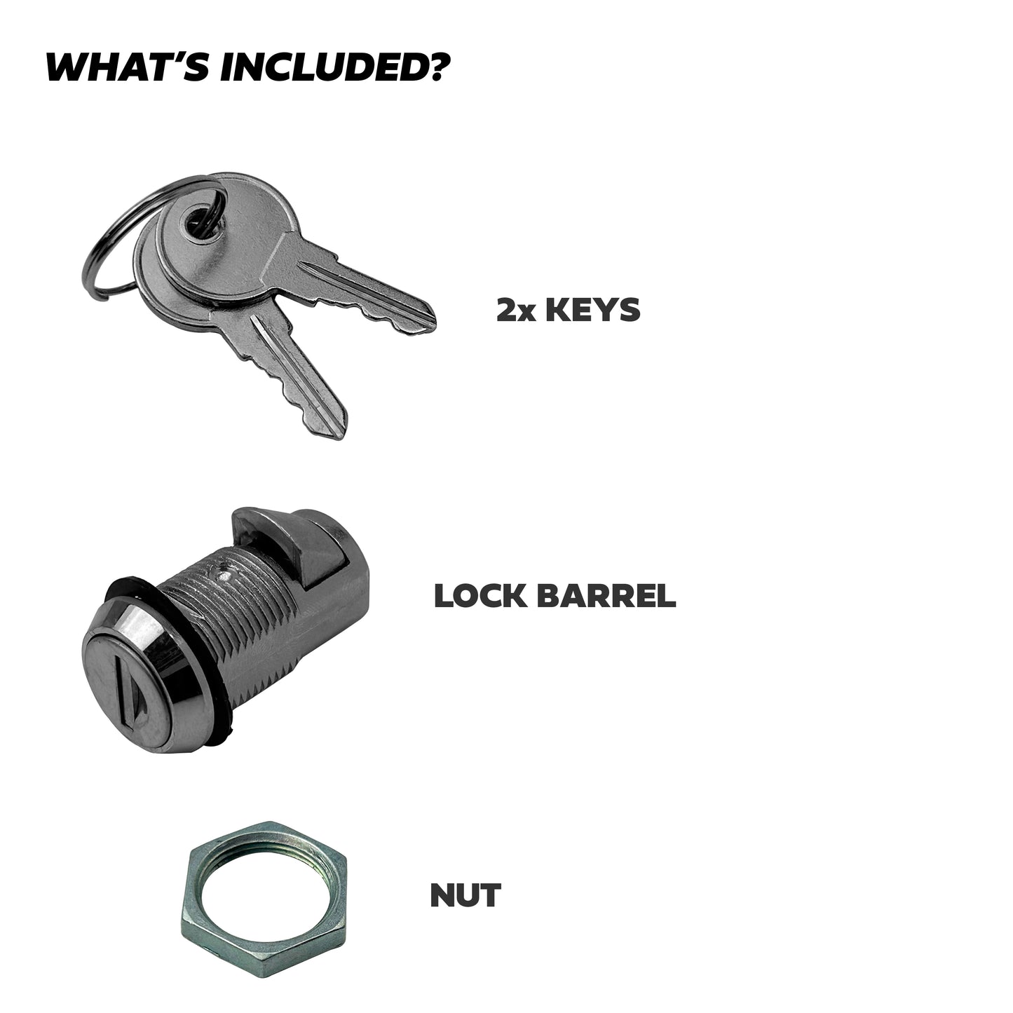 Replacement Lock & Key set for Side Gear Carrier Box on Land Rover Defender L663