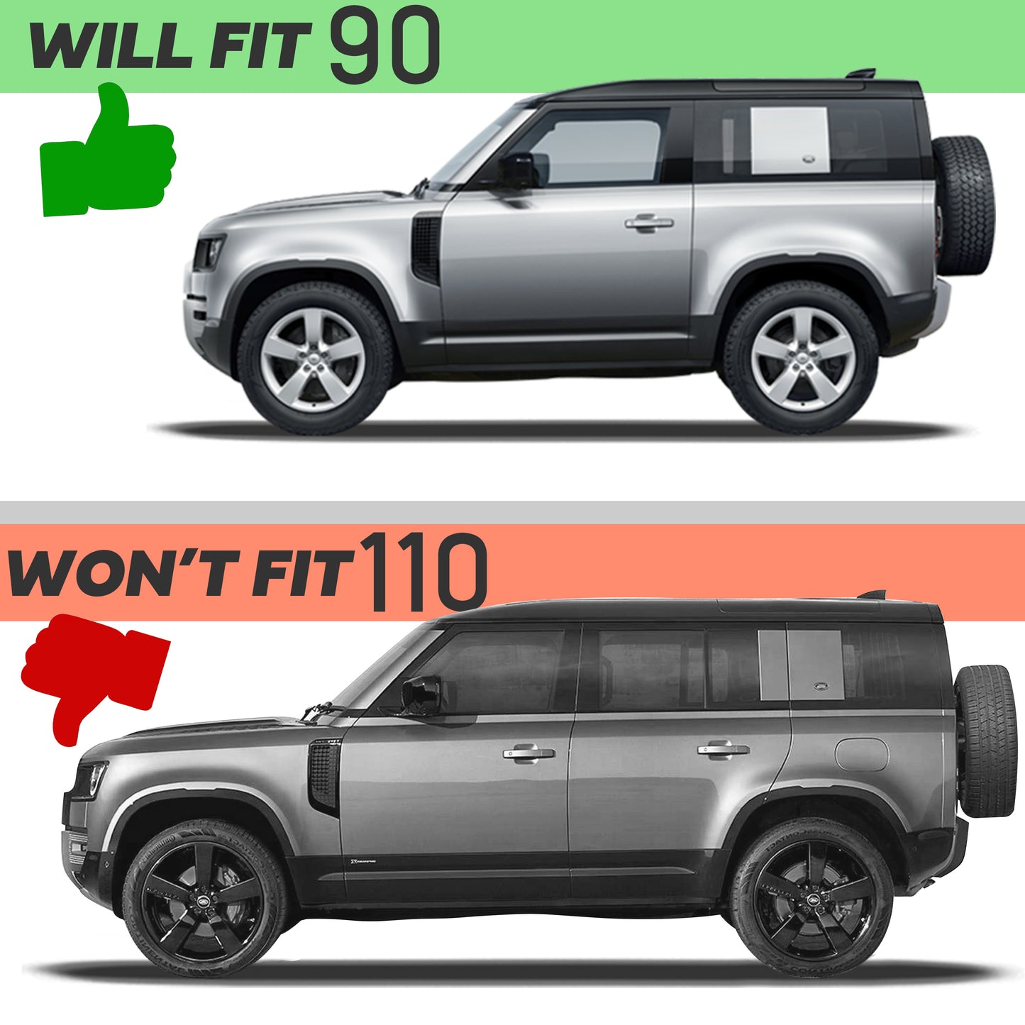 Fixed Side Steps (Genuine) + Extra Fitting Kit for Land Rover Defender L663 (90 Model)