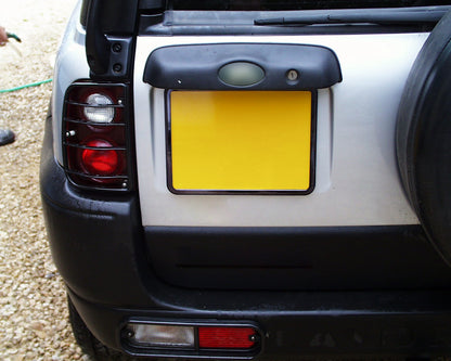 Square Rear Number Plate Surround for Land Rover Freelander 1 - Black